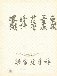 眼睛花看东西模糊什么原因封面