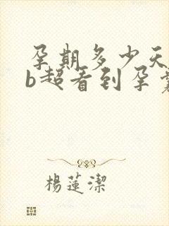 孕期多少天可以b超看到孕囊