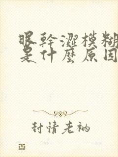 眼干涩模糊头晕是什么原因引起的