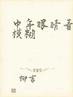 中年眼睛看东西模糊封面