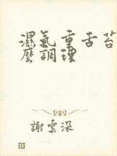 湿气重舌苔白怎么调理