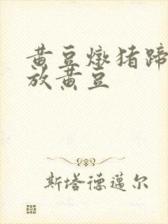 黄豆炖猪蹄多久放黄豆