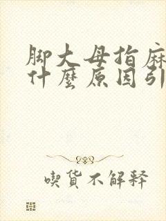 脚大母指麻木是什么原因引起的