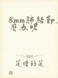 8mm肺结节怎么办呢