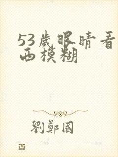 53岁眼睛看东西模糊