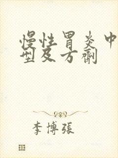 慢性胃炎中医分型及方剂封面