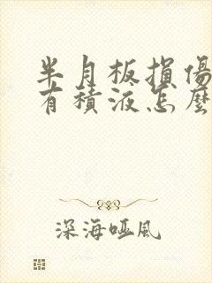 半月板损伤膝盖有积液怎么治疗好