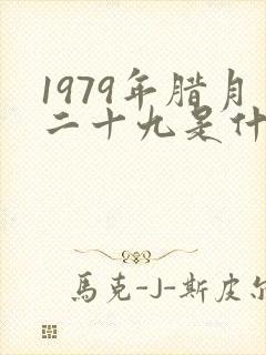 1979年腊月二十九是什么命