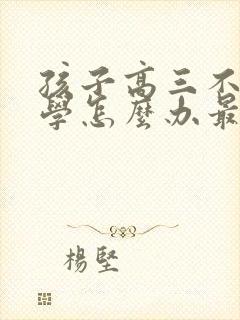 孩子高三不想上学怎么办最好的方法呢封面