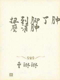扭到脚了肿了怎么消肿封面