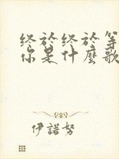 终于终于等到了你是什么歌的歌词