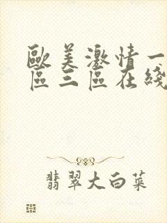 欧美激情一区二区三区在线封面