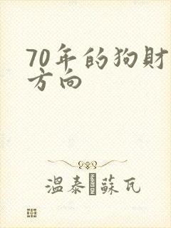70年的狗财运方向