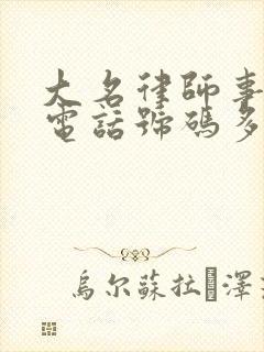 大名律师事务所电话号码多少