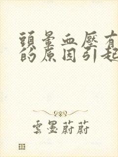 头晕血压有点高的原因引起的