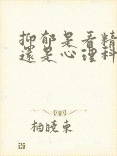 抑郁是看精神科还是心理科