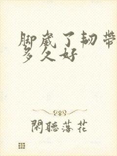 脚崴了韧带拉伤多久好封面