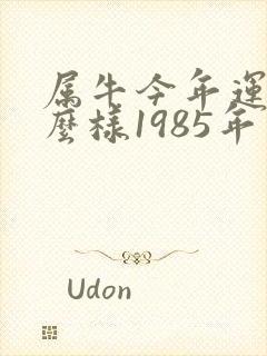 属牛今年运气怎么样1985年