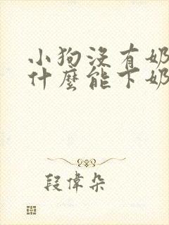 小狗没有奶吃点什么能下奶