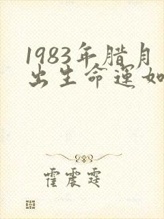 1983年腊月出生命运如何