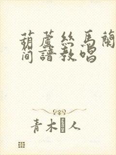 葫芦丝马兰花开简谱教唱封面