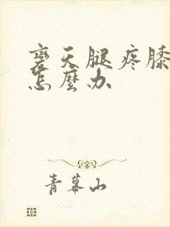 变天腿疼膝盖疼怎么办封面