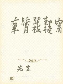 右膝关节内外侧半月板后角变性