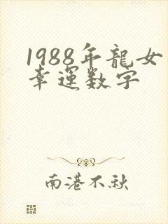 1988年龙女幸运数字封面