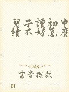 儿子读初中了成绩不好怎么办封面