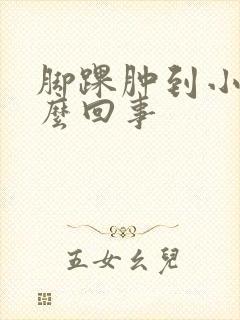 脚踝肿到小腿怎么回事