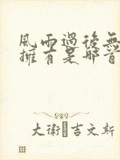 风雨过后无所谓拥有是哪首歌的歌词