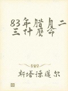 83年腊月二十三什么命封面