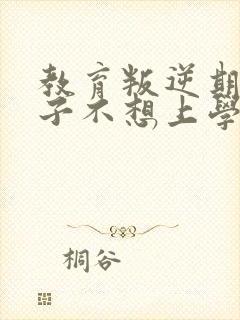 教育叛逆期的孩子不想上学怎么办封面