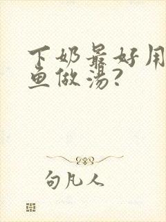 下奶最好用什么鱼做汤?