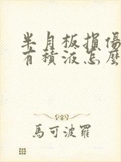 半月板损伤膝盖有积液怎么治疗好