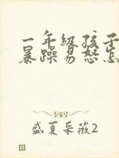 一年级孩子脾气暴躁易怒怎么办