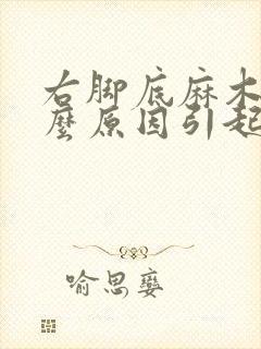 右脚底麻木是什么原因引起的