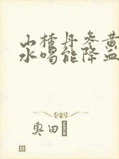 山楂丹参黄芪泡水喝能降血压吗