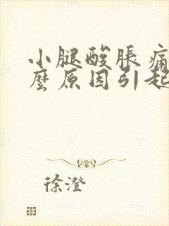小腿酸胀痛是什么原因引起的