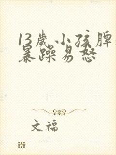 13岁小孩脾气暴躁易怒