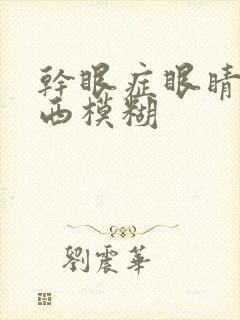 干眼症眼睛看东西模糊