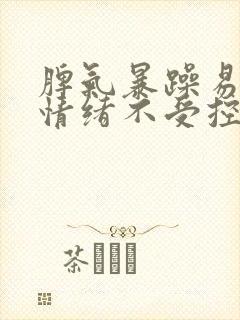 脾气暴躁易怒,情绪不受控制,吃什么中成药封面