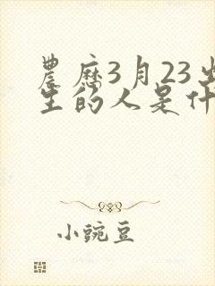 农历3月23出生的人是什么命