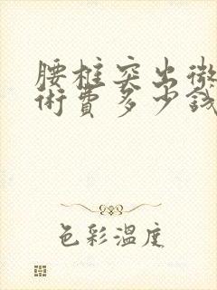 腰椎突出微创手术费多少钱