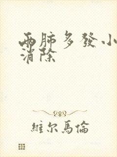 两肺多发小结节消除