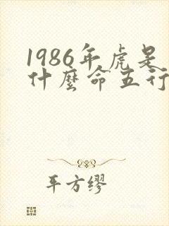 1986年虎是什么命五行属什么
