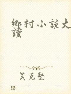 乡村小说大全阅读封面