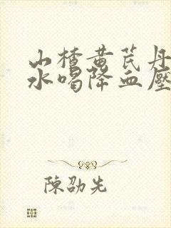 山楂黄芪丹参泡水喝降血压吗封面