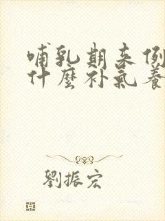 哺乳期来例假喝什么补气养血封面