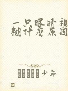 一只眼睛视力模糊什么原因